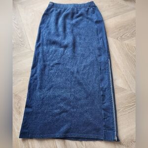 Nice And Comfy Jean And Cotton Mix Maxi Skirt